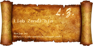 Lieb Zenóbia névjegykártya
